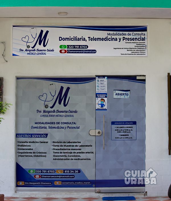 Consultorio medico general de la Doctora Margareth Chamorro Caicedo